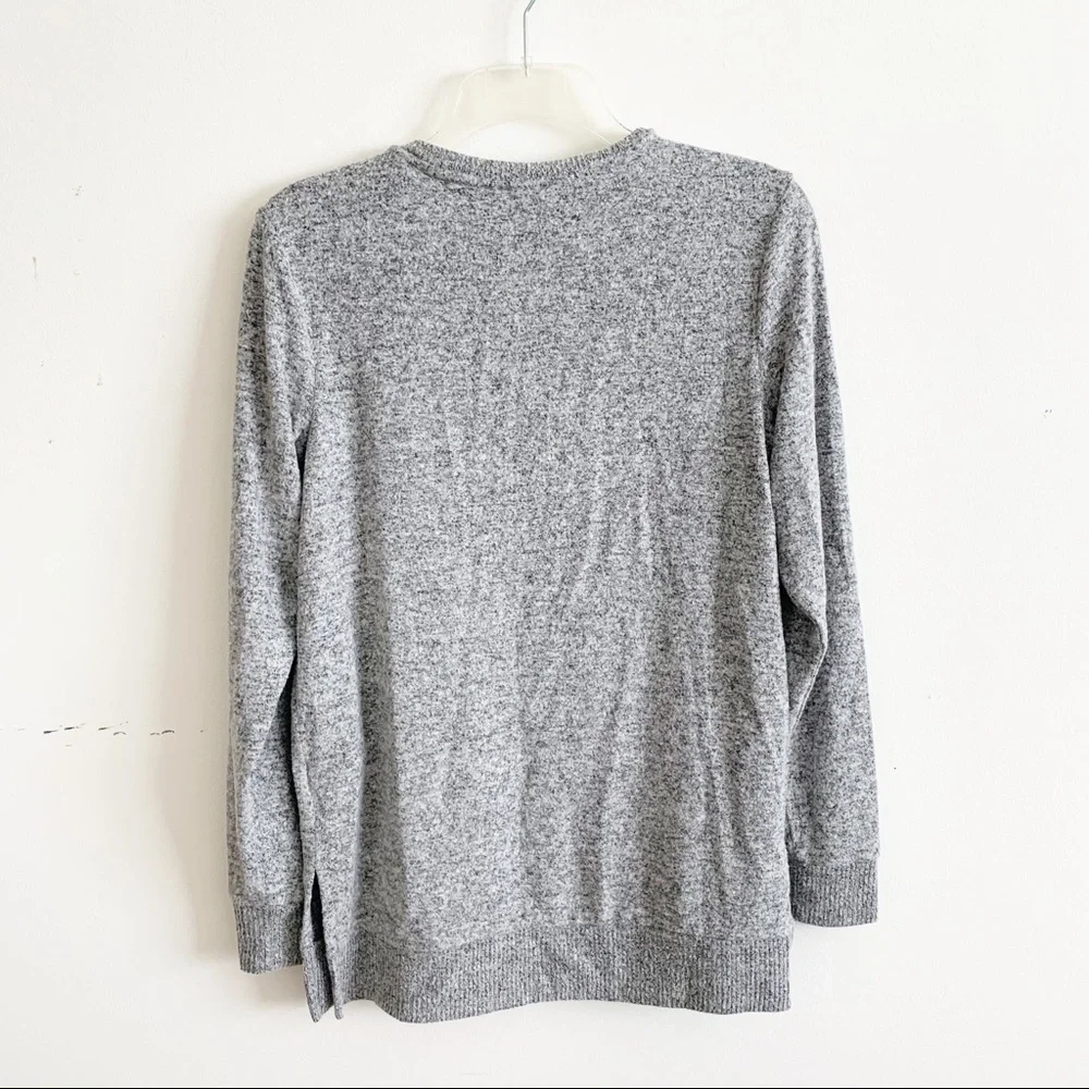 Lucky Brand Cloud Jersey V Neck Tunic Shirt gray - Picture 5 of 13